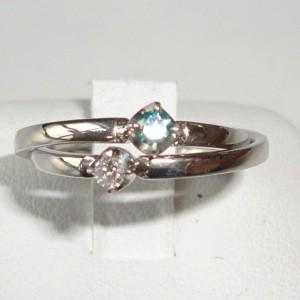 Pt950 ダイヤモンド　2連リング Classic CHESS Pt950 K18YG 二連風 ダイヤモンドリング 0.54ct