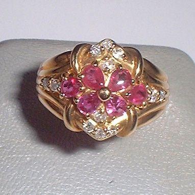 こ*ぴ様 k18 ルビー　ダイヤモンド　リング こ*ぴ様 k18 ルビー ダイヤモンド リング K18 ルビー ダイヤモンド