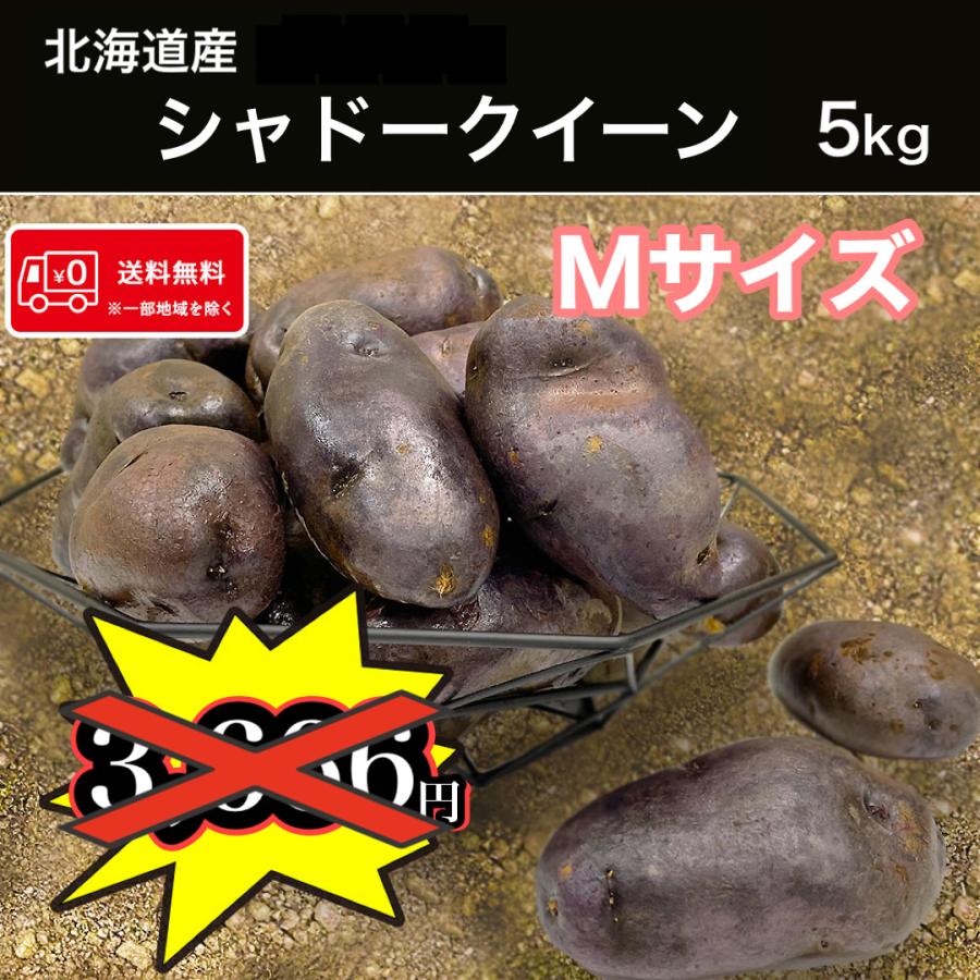 送料無料 北海道産 シャドークイーン Mサイズ 5kg じゃがいも 馬鈴薯 :y-j-62:株式会社 双葉屋 - 通販 - Yahoo!ショッピング