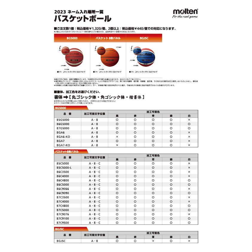 molten（モルテン） ネーム料込 複数個購入専用 モルテン