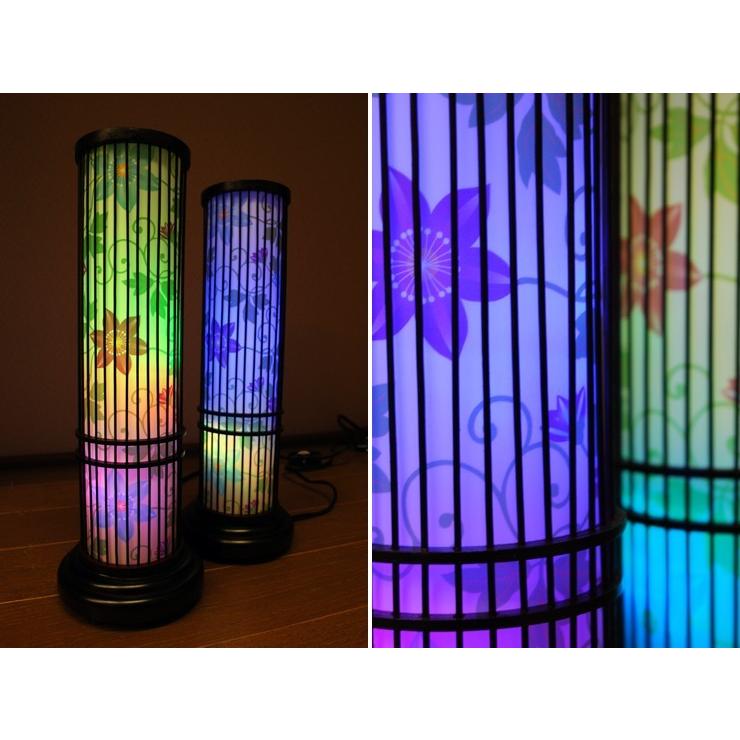 盆提灯　夢灯り　クレマチス モダン盆提灯 夢灯り クレマチス 一対 盆提灯・ぼん提灯・行燈・小型