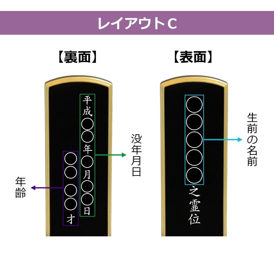 位牌 国産位牌　山科 会津漆塗 春日 40 本金蒔粉仕上｜futakiya-shop｜07