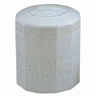 骨壷 （骨瓶・骨壺） 青磁　菊花　７寸
