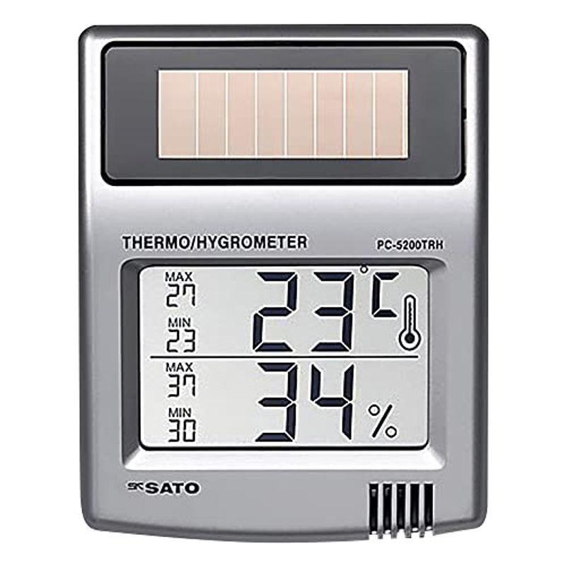 『3年保証』 佐藤計量器製作所 PC-5200TRH ソーラーデジタル温湿度計 温度計