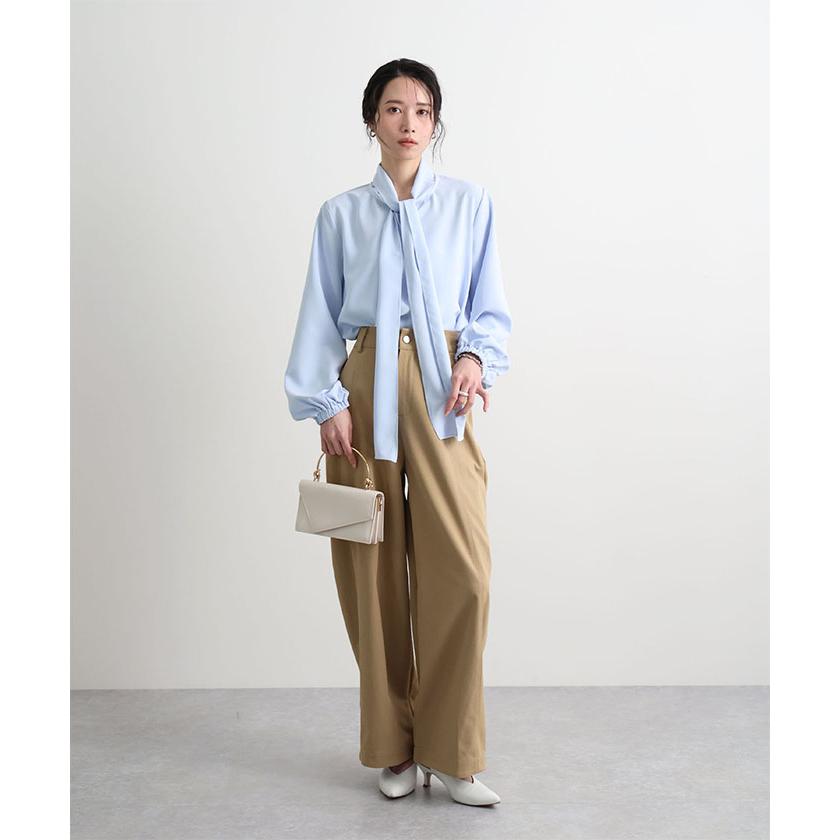 シャツ/ブラウス(長袖/七分) BOW TIE FRILL SHIRT FEKETE（フェケテ）の「BOWTIE FRILL SHIRT BLOUSE / ボウタイフリル