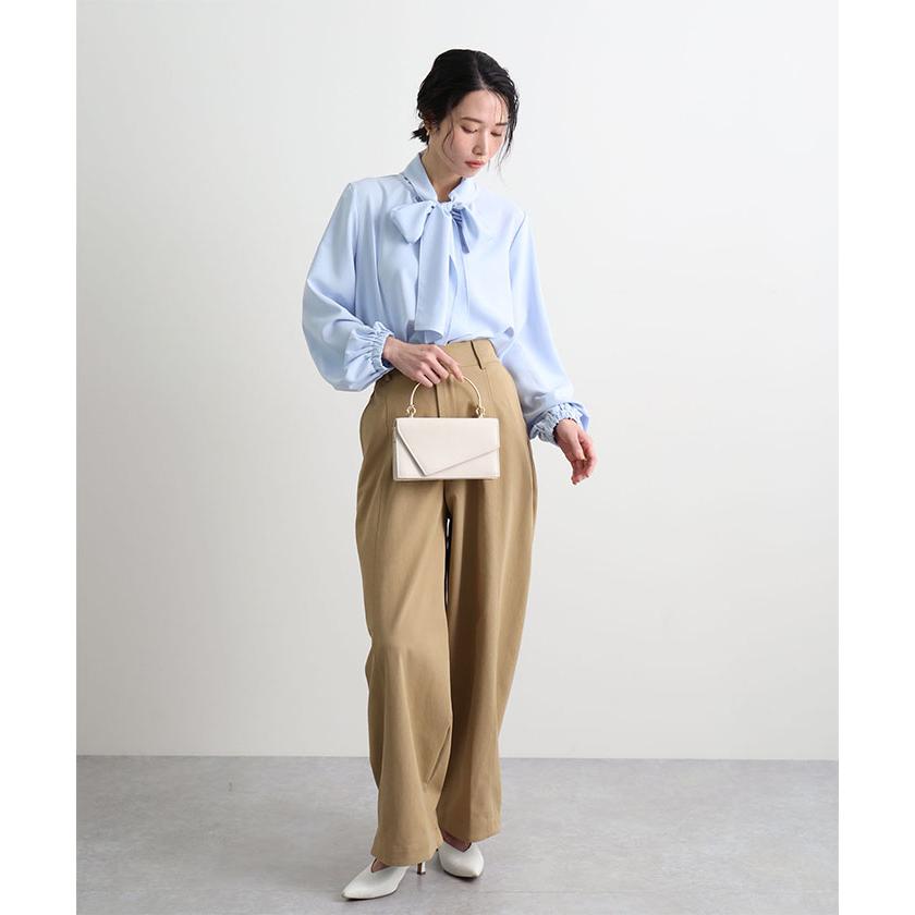 Chloè ふわふわプリーツシルクシフォン ボウタイ襟シャツ ポリエステルシフォン プリーツボウタイブラウス｜トゥモローランド