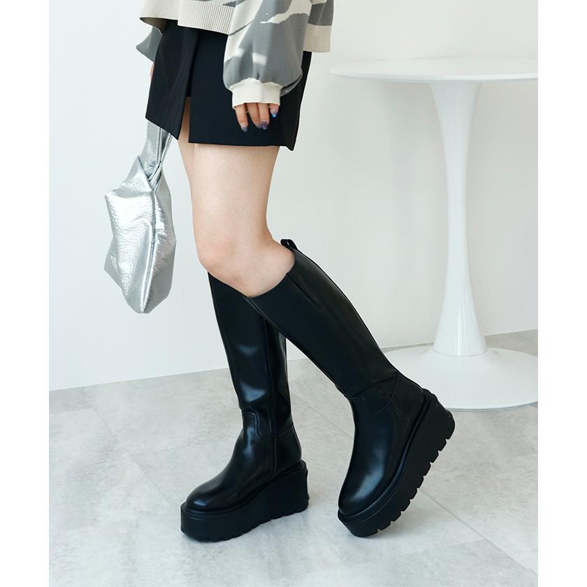 Futier Land ロング ブーツ 厚底 安定感抜群 超軽量 転ばない