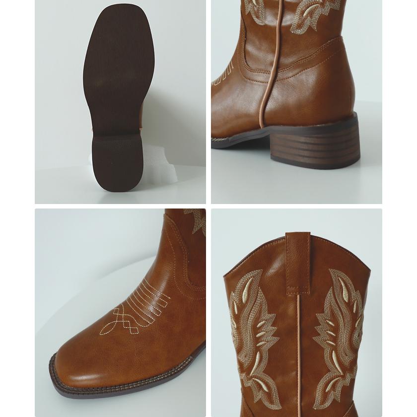 Futier Land（フューティアランド） ショートブーツ ヒール ウエスタン