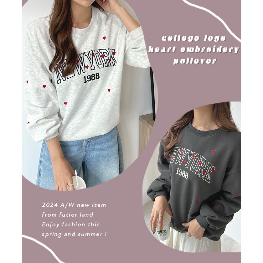 ＊新品未使用＊ワイヤーハートスウェット グレー Lajour made in Japan 日本製 ハートスウェット【laj-tp030