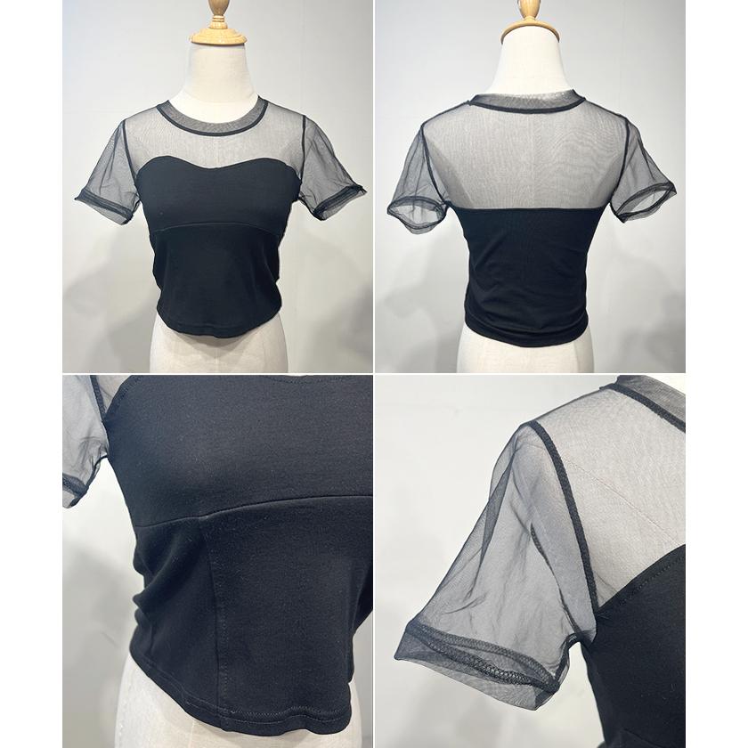 Futier Land（フューティアランド） トップス 半袖 シースルー