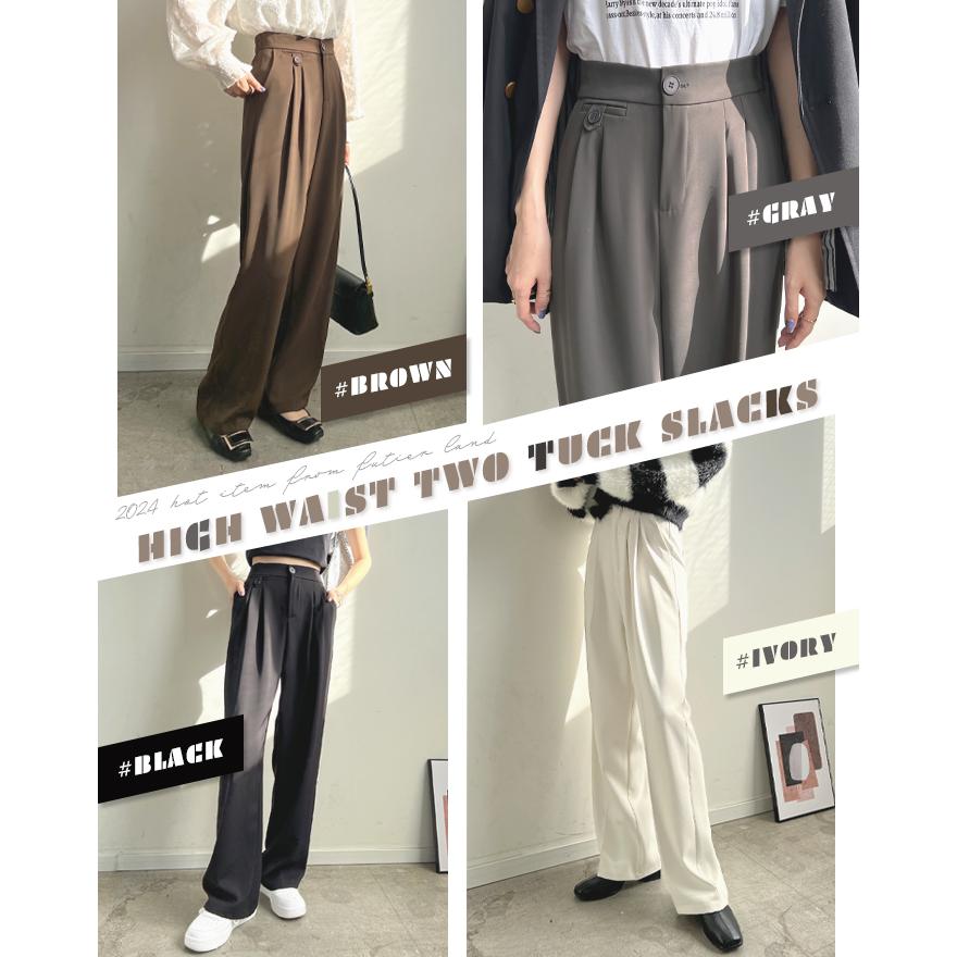 パンツ オフィスカジュアル カジュアル 韓国 ファッション / ハイ