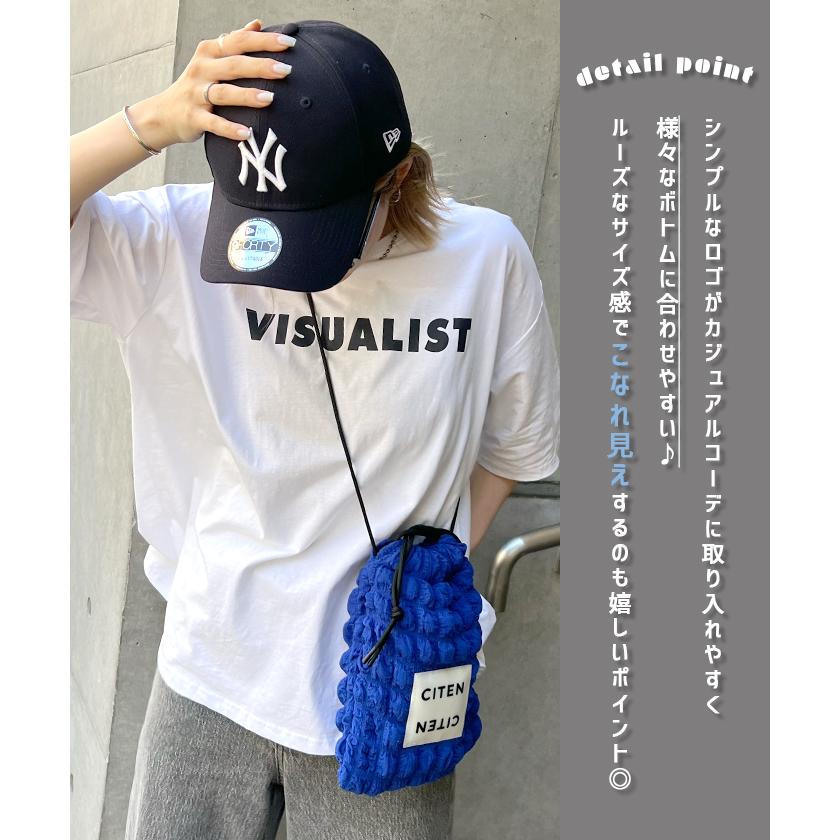 コットン100％ ロゴ Tシャツ ゆったり ルーズ TEE ユニセックスシンプル 半袖 体型カバー レディース カジュアル  /  VISUALISTロゴルーズTシャツ｜futier-land｜06