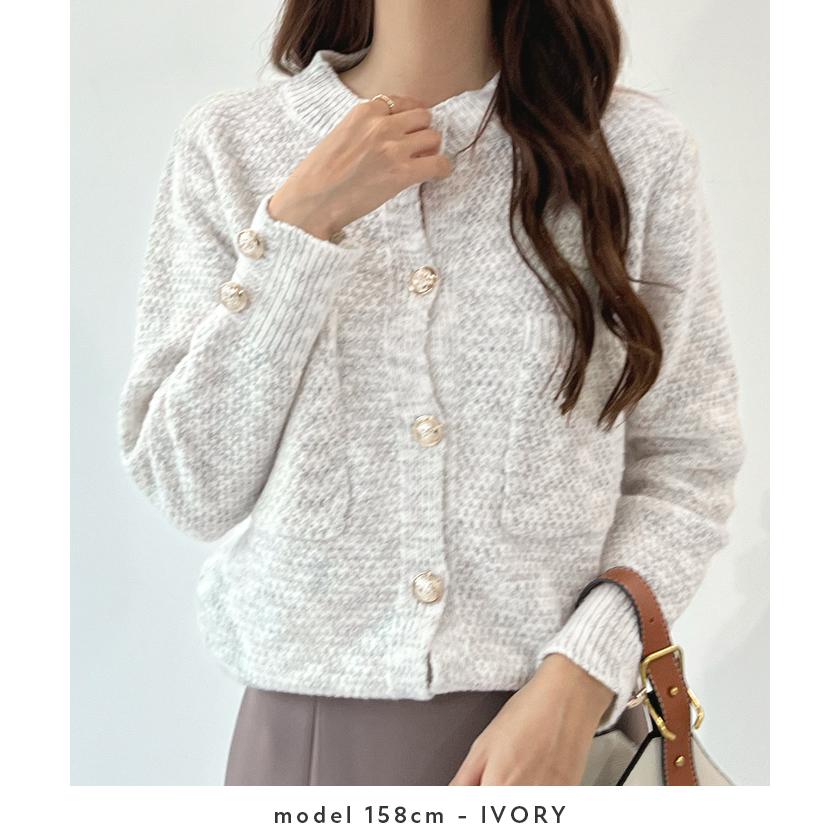 最終価格‼︎47%OFF●新品☆セントアンドリュースツイード風ニットカーディガン Futier Land（フューティアランド） カーディガン 羽織 ニット
