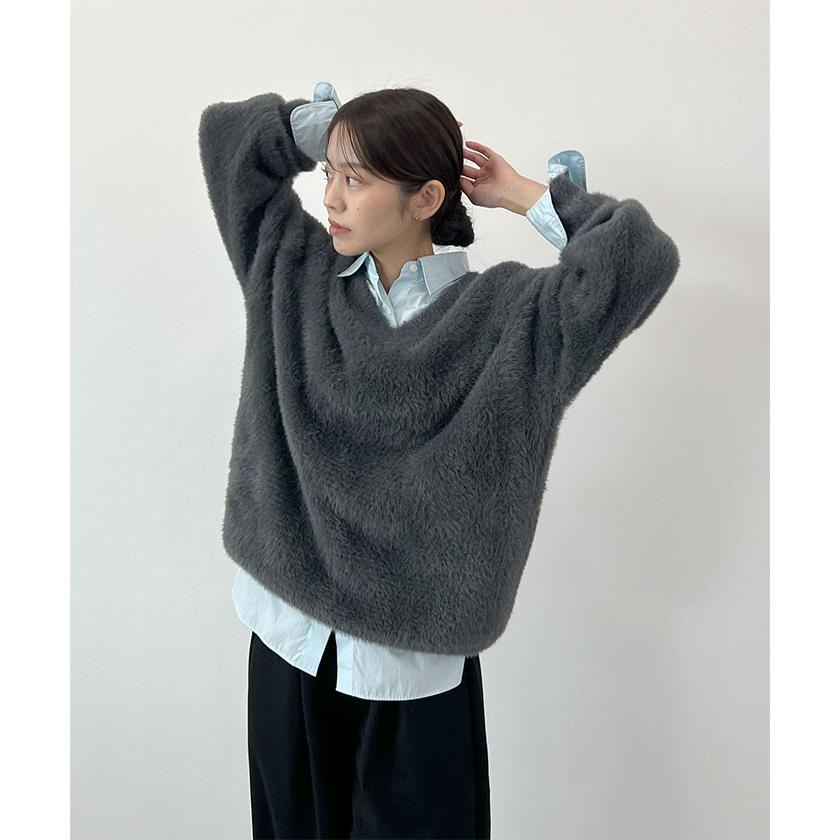 Futier Land（フューティアランド） ニット モヘア シャギー Vネック