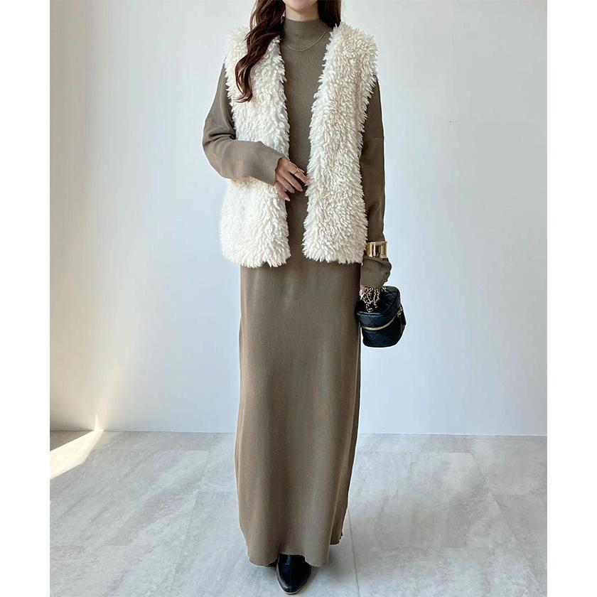 Futier Land（フューティアランド） カシミヤタッチ ハイネック 首回り