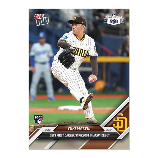 Topps 松井裕樹 #0002 MLBデビュー戦でキャリア初の三振を奪う GETS 