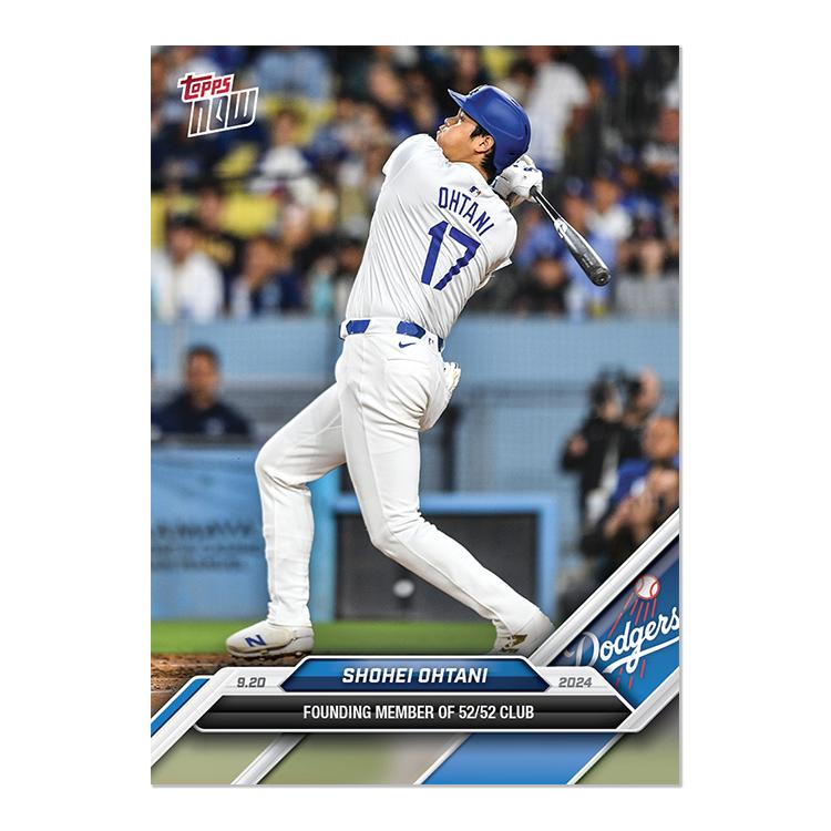 大谷翔平カード Topps 大谷翔平 #0731 逆転2ラン1盗塁で記録は52本塁打-52盗塁に