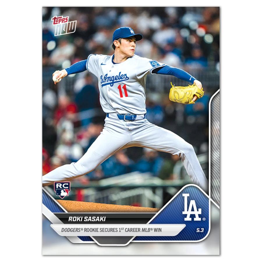 Topps 佐々木朗希 #0137 ドジャースのルーキー、メジャー初勝利