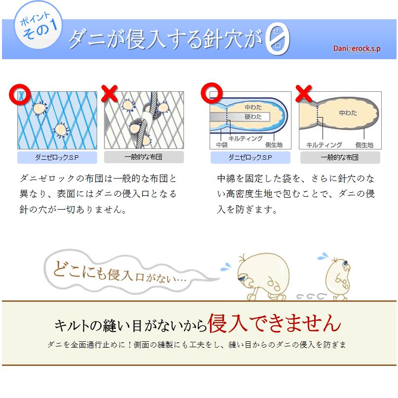 防ダニ布団  6点セット ダニゼロックsp シングル 掛け・敷き・マクラ・掛けカバー・敷きカバー・マクラカバーの画像