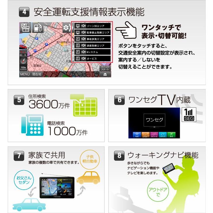 ドライブレコーダー ナビ ワンセグTV 7インチ ドラレコ トンネル