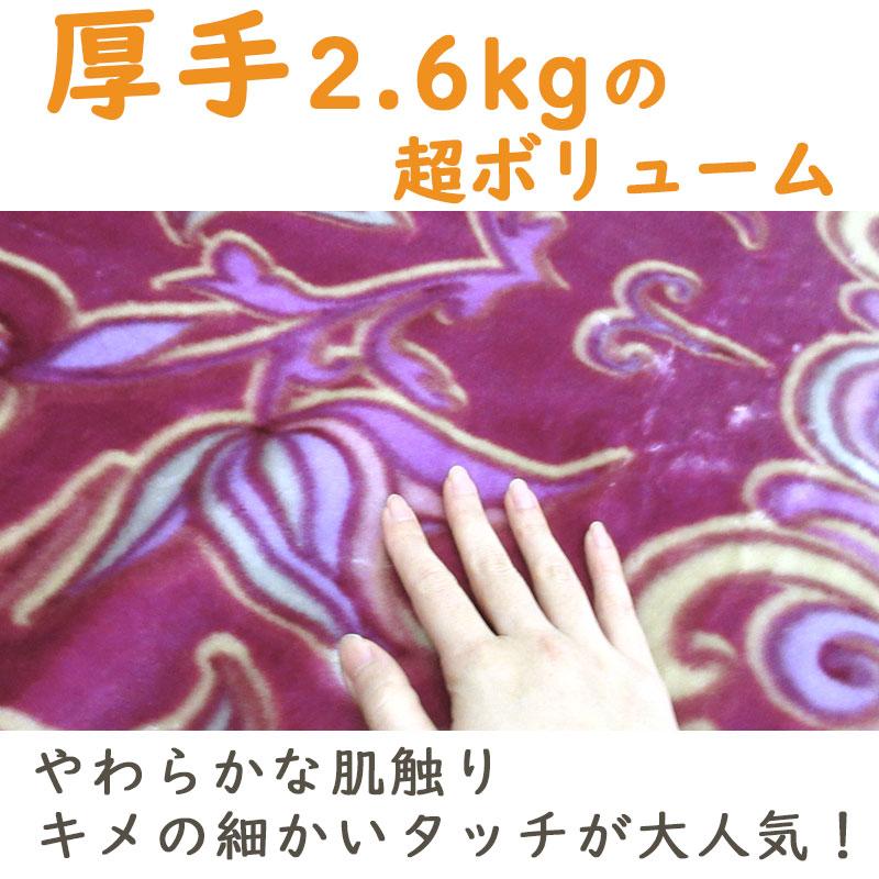 昭和西川】 毛布 シングル 2枚合わせ 2.6kg 厚手2枚合わせ毛布 リリナ