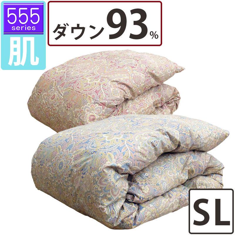 羽毛布団 夏用 羽毛肌布団 ダウン93% シングル 150×210 立体キルト 80サテン 超長綿 綿100％ タキリビング いつきのふとん 555シリーズ