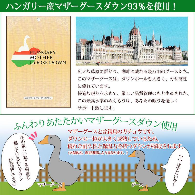 新品＊五つ星ゴールド＊グース（ガチョウ）＊ハンガリーグース９３％＊羽毛ふとんＤ 羽毛ふとん ハンガリー産 マザーグース ダウン93% シングル・150×210