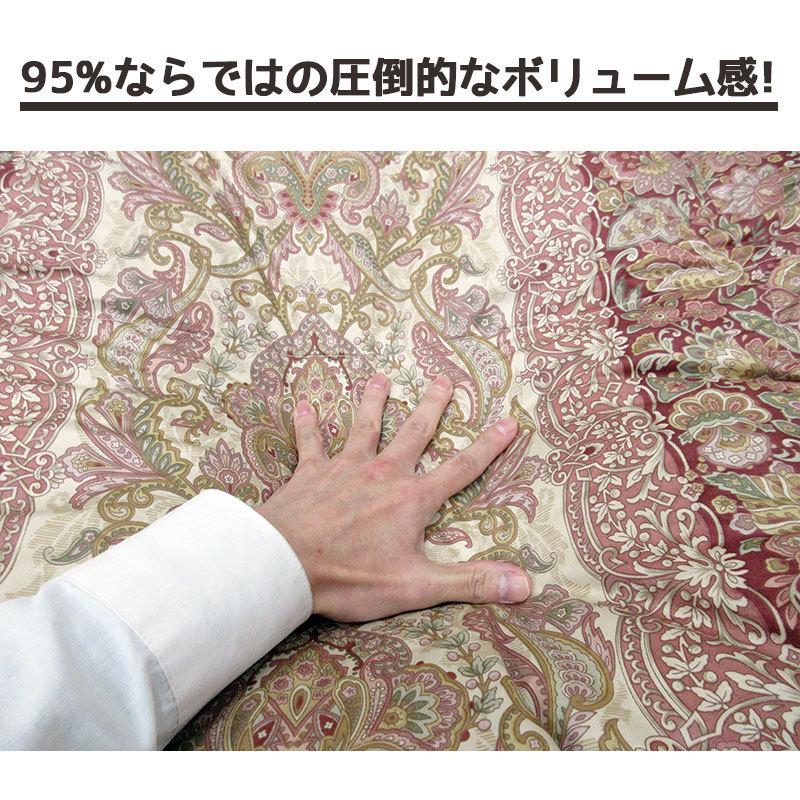 軽量 1.1kg 羽毛ふとん ハンガリー産 ホワイトマザーグース ダウン95