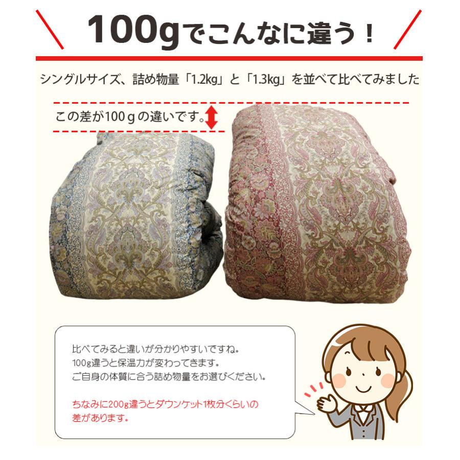 特盛 1.5kg　羽毛ふとん ハンガリー産 ホワイトマザーグース ダウン95%  シングル・150×210 プレミアムゴールドラベル ツインキルト｜futon-de-happy｜04