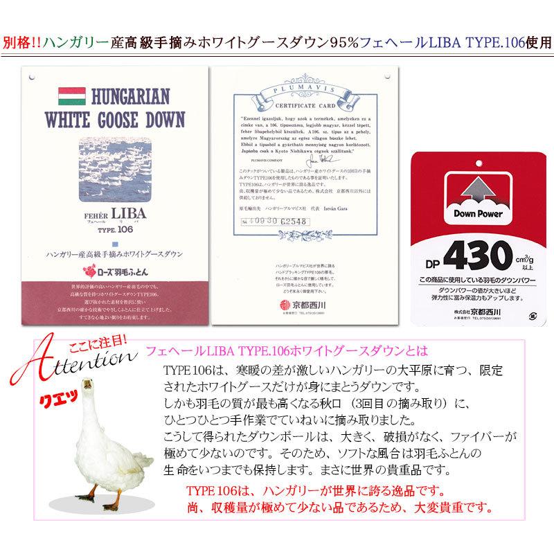 現品処分！50%off 京都西川 LIBA300 羽毛布団 クイーン ハンガリー産