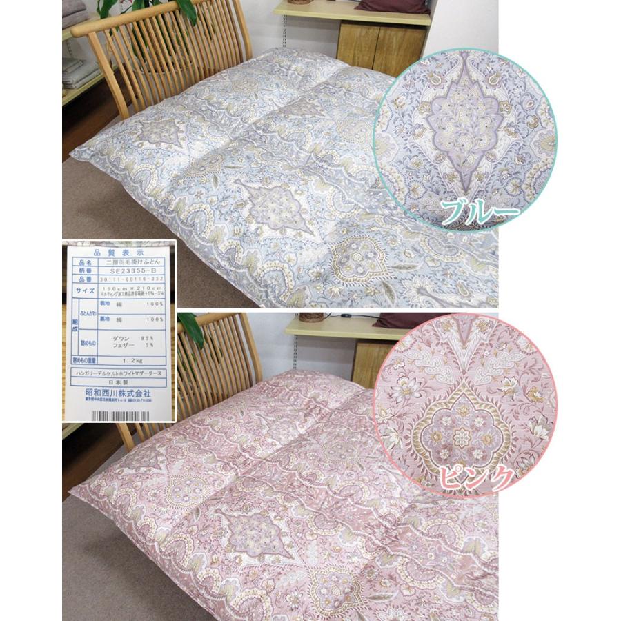 昭和西川 羽毛布団 ハンガリー産 ホワイトマザーグース95% シングル