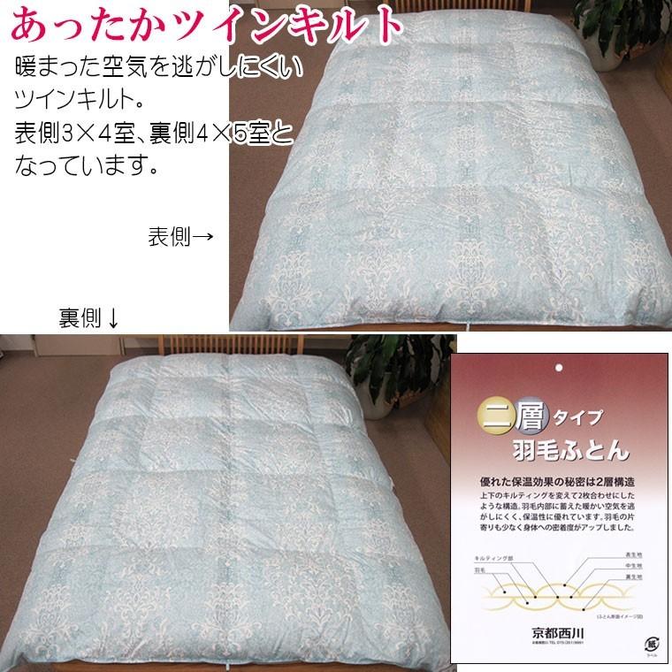 日本製】ローズ羽毛【西川】羽毛布団 シングル ポーランド産ホワイト