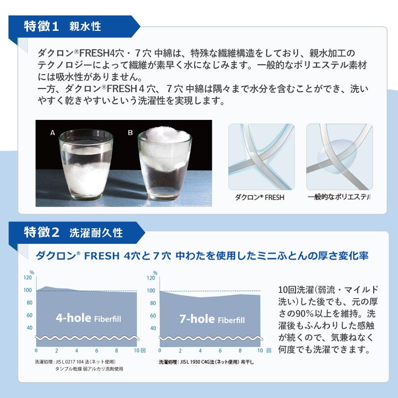 日本製洗える 2枚合わせ 掛け布団 シングル ダクロン フレッシュ