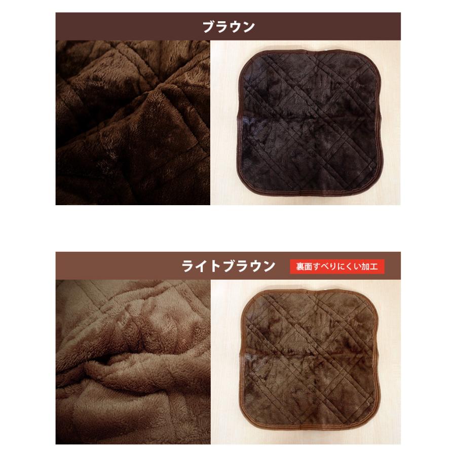 洗える おぼろ調 シートクッション（4枚組）マイクロファイバー 紐付き