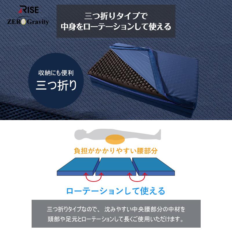 高反発マットレス 体圧分散 ライズ ゼログラビティ シングル スリープ