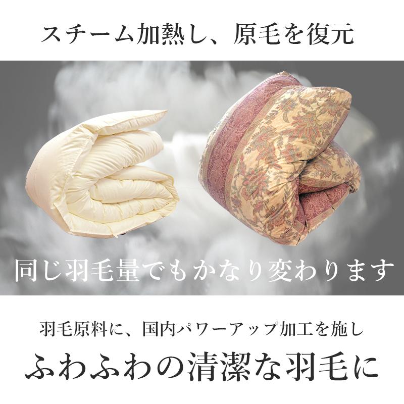 2層式羽毛布団ハンガリーダウン90%1.4kg増量ブルー ハンガリー産ダウン 90％ 羽毛布団 掛布団 増量1.4kg ボリュームアップ