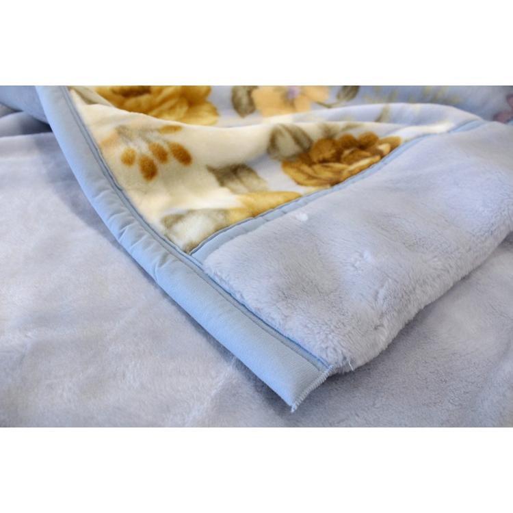 温泉毛布 衿付きマイヤー合わせ毛布 ムートンタッチ 温泉毛布ベッケン