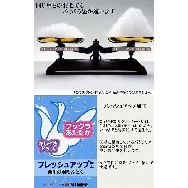 西川　近江手挽き真綿肌がけふとん　羽毛 西川近江手挽き真綿肌がけふとん羽毛