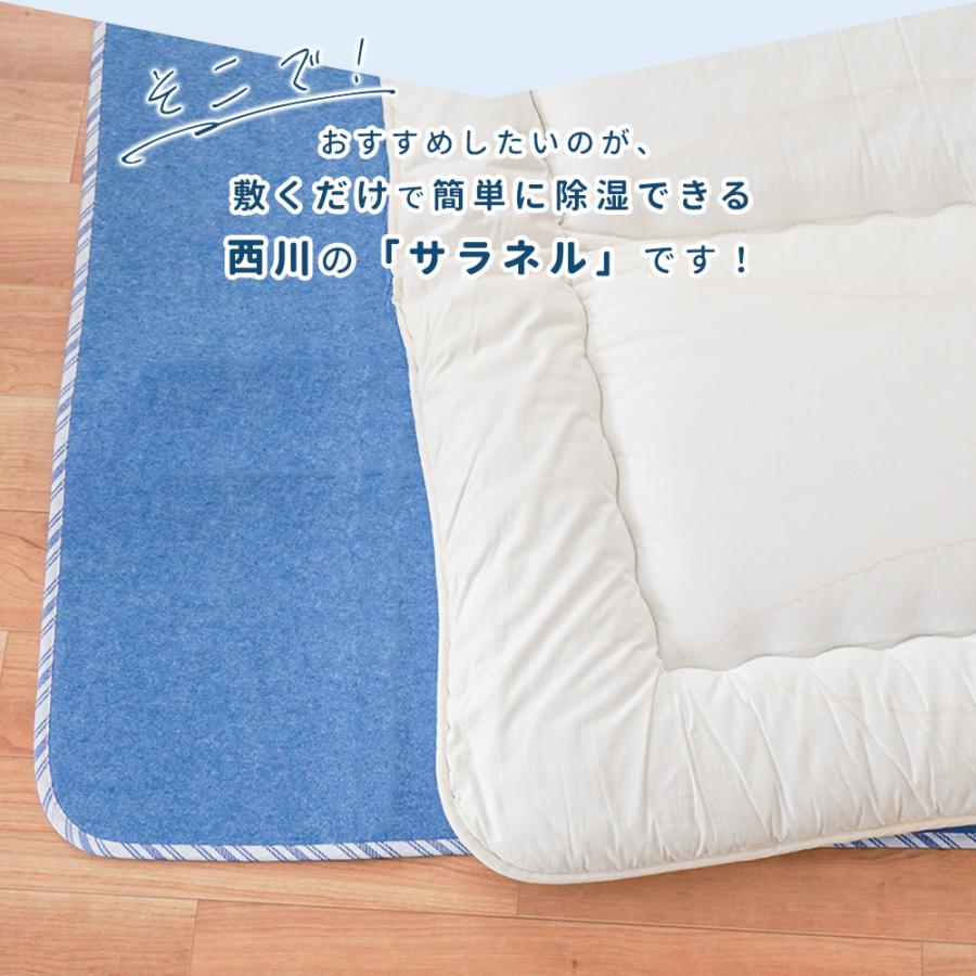 除湿シート サラネル 2枚セット 西川 【お盆も営業＆出荷】除湿シート シングル 2枚セット