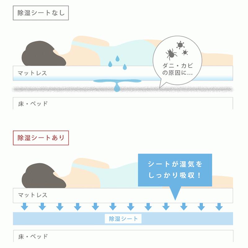 【GWも営業＆出荷】 除湿シート 除湿マット ダブル 消臭 湿気取り シリカゲル 湿気取り 吸湿シート 調湿｜futon｜02