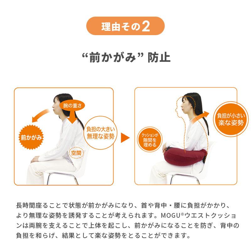 MOGU モグ プレミアム ビーズクッション ウエストクッション 日本製 授乳クッション｜futon｜07