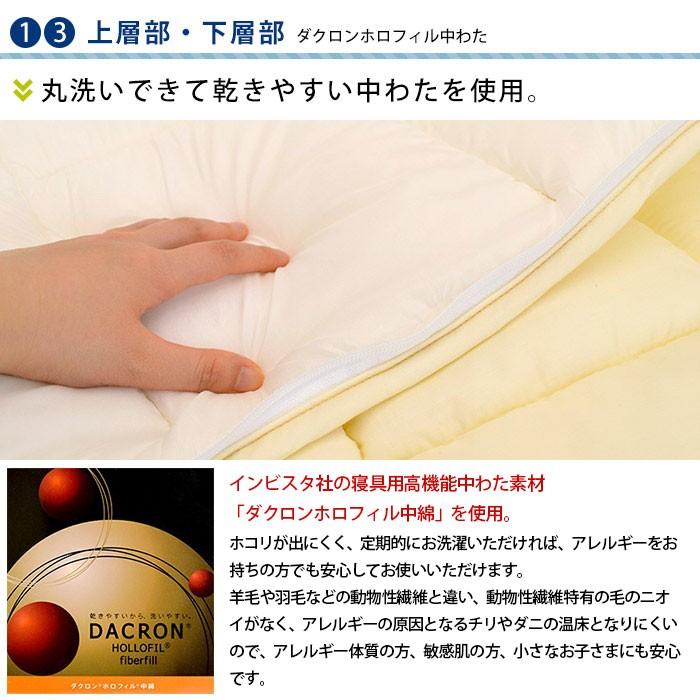 洗える敷き布団 ダブル 日本製 東洋紡エアーサポート＆ダクロン Mat