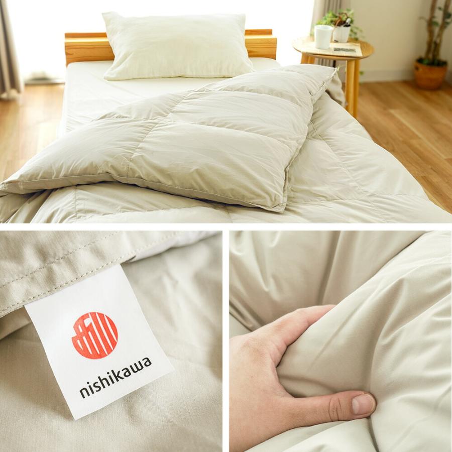 西川（nishikawa） 羽毛入りハイブリッド掛け布団 シングル ダウン70