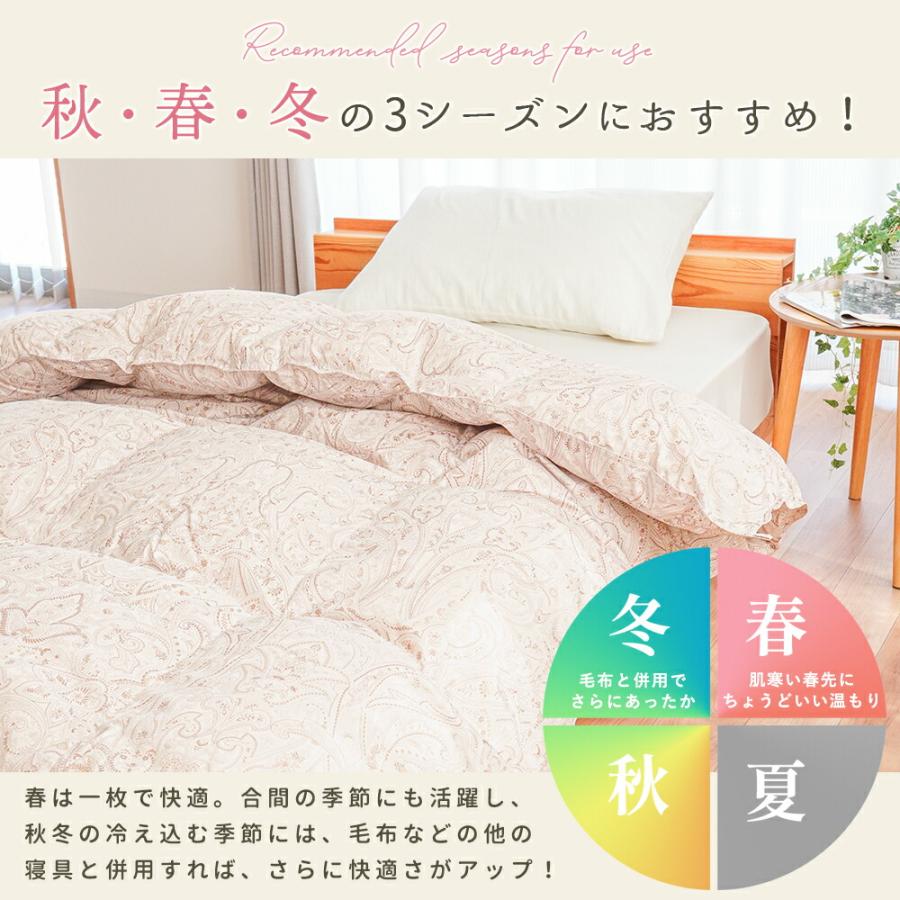 西川（nishikawa） 羽毛合掛け布団 シングル シングルロング ホワイト