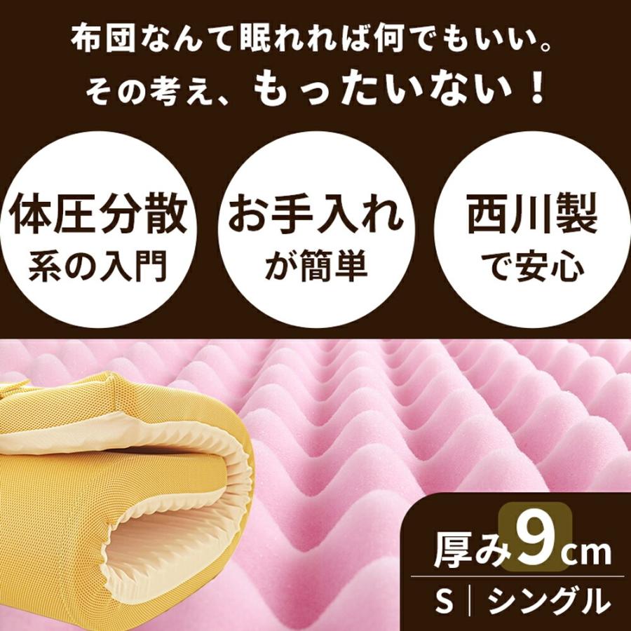 西川 整圧敷き布団 シングルサイズ 西川（nishikawa） 【予約販売】マットレス シングル 敷布団 点で