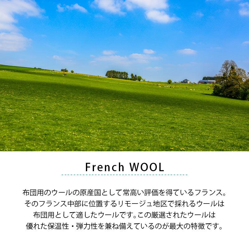 羊毛 掛け布団 ダブル ウール50% 羊毛混 備長炭入り テイジン 抗菌 防