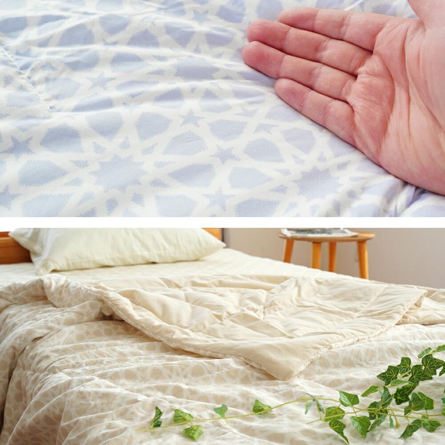 西川 アウトラスト キルトケット シングル 365日使える綿入り