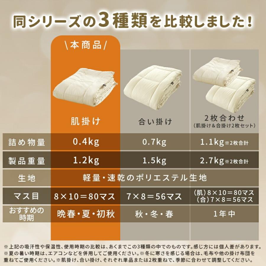 西川（nishikawa） 掛け布団 シングル 夏 肌掛け布団 150×210cm 薄手