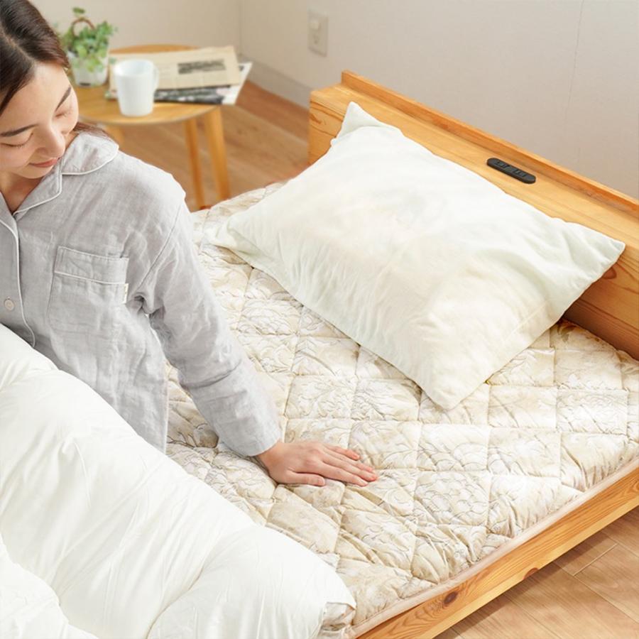 二層式羊毛敷布団　日本製　シングル 楽天市場】敷き布団 三層 シングルロング かさ高 羊毛混 防ダニ 柄生地