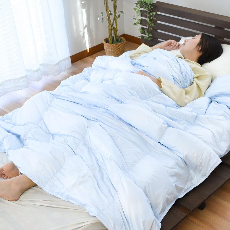羽毛肌掛け布団 ダブル ダウン85％ 350g 日本製 春夏用